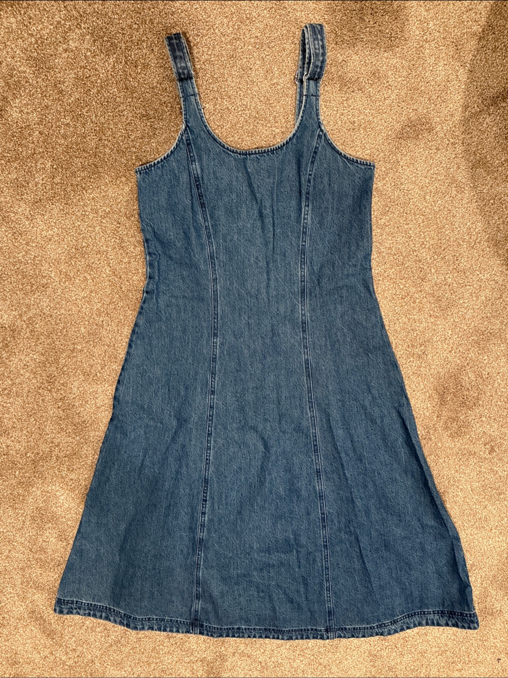 Madewell Denim Scoopneck Midi Dress in Canby Wash - Picture 3 of 7